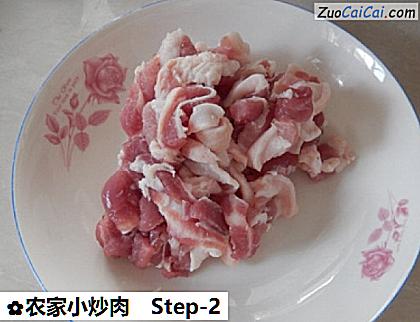 农家小炒肉做法第二步骤
