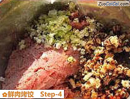 鲜肉烤饺做法第四步骤