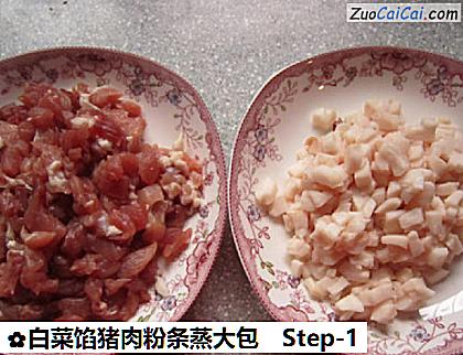 白菜馅猪肉粉条蒸大包做法第一步骤