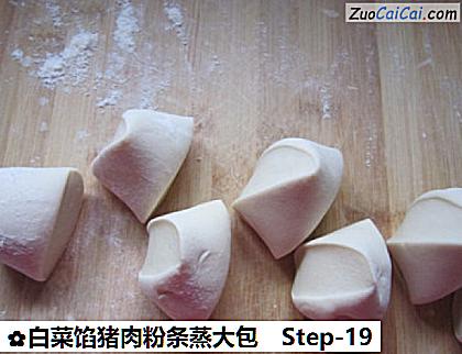 白菜馅猪肉粉条蒸大包做法第十九步骤