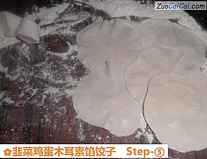 韭菜鸡蛋木耳素馅饺子做法第五步骤