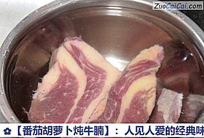 番茄胡萝卜炖牛腩做法第二步骤