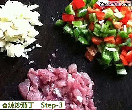 辣炒茄丁做法第三步骤