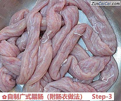 自制广式腊肠做法第三步骤