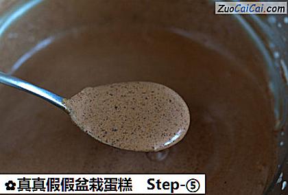 真真假假盆栽蛋糕做法第五步骤