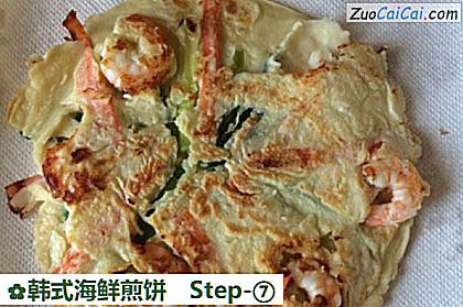 韩式海鲜煎饼做法第七步骤