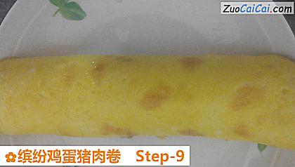 缤纷鸡蛋猪肉卷做法第九步骤