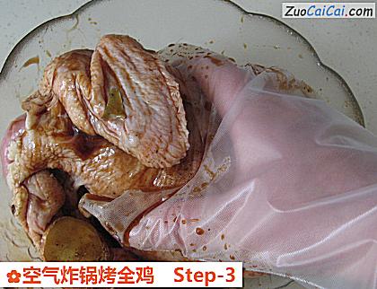 空气炸锅烤全鸡做法第三步骤