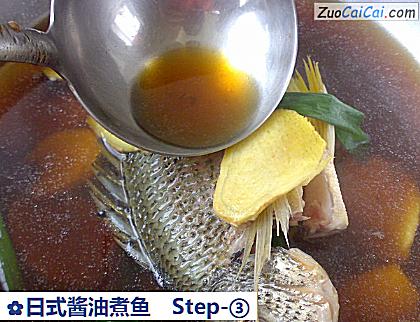 日式酱油煮鱼做法第三步骤