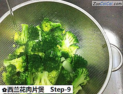 西兰花肉片煲做法第九步骤