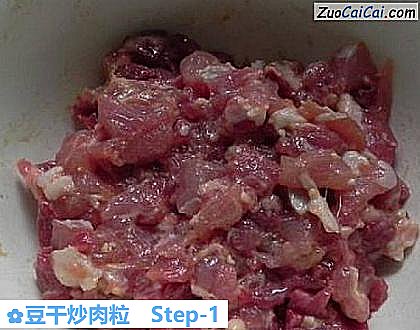 豆干炒肉粒做法第一步骤