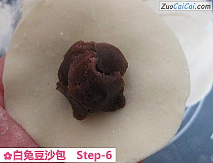白兔豆沙包做法第六步骤