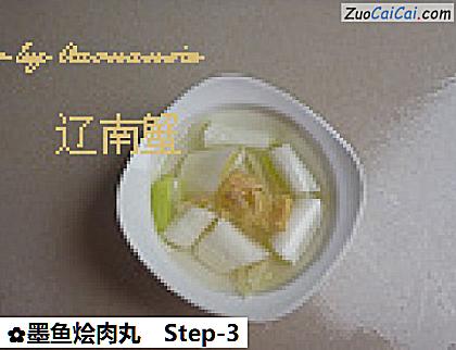 墨鱼烩肉丸做法第三步骤