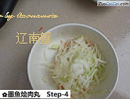 墨鱼烩肉丸做法第四步骤