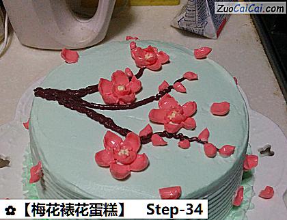 梅花裱花蛋糕做法第三十四步骤