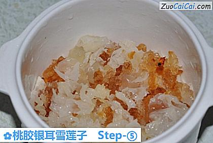 桃胶银耳雪莲子做法第五步骤