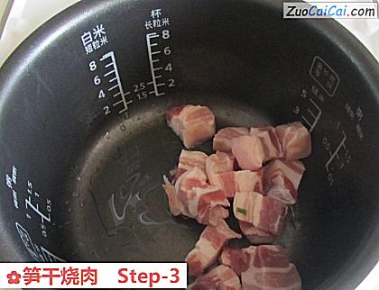 笋干烧肉做法第三步骤