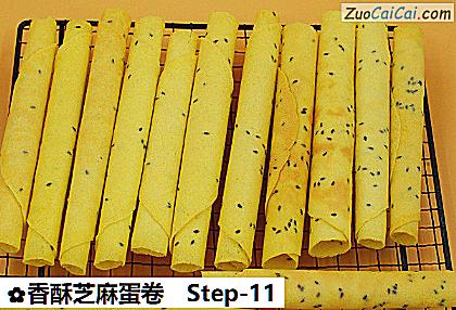 香酥芝麻蛋卷做法第十一步骤