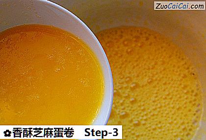香酥芝麻蛋卷做法第三步骤