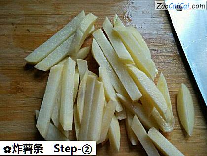 炸薯条做法第二步骤