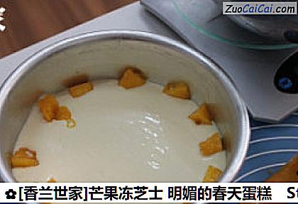 [香兰世家]芒果冻芝士明媚的春天蛋糕做法第八步骤