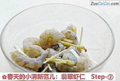 春天的小清新范儿:翡翠虾仁做法第二步骤