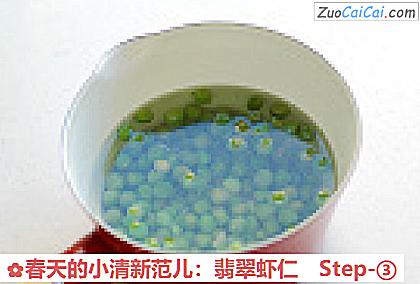 春天的小清新范儿:翡翠虾仁做法第三步骤