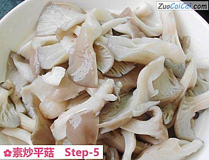 素炒平菇做法第五步骤