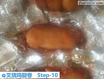 叉烧鸡腿卷做法第十步骤