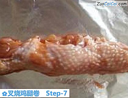 叉烧鸡腿卷做法第七步骤