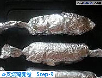 叉烧鸡腿卷做法第九步骤