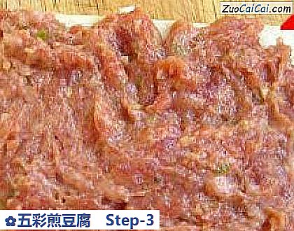 五彩煎豆腐做法第三步骤