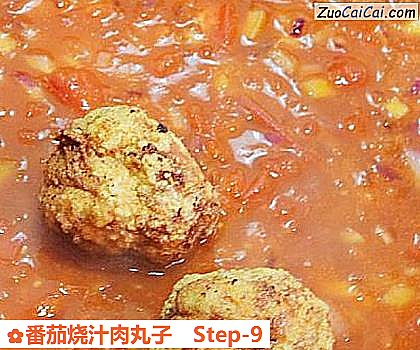 番茄烧汁肉丸子做法第九步骤