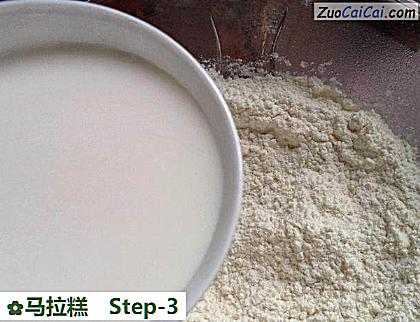 马拉糕做法第三步骤