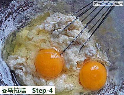 马拉糕做法第四步骤