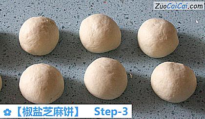 椒盐芝麻饼做法第三步骤