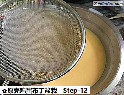 原壳鸡蛋布丁盆栽做法第十二步骤