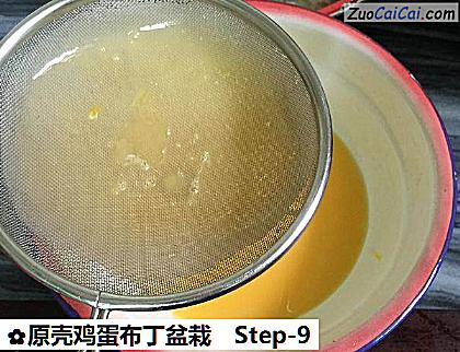 原壳鸡蛋布丁盆栽做法第九步骤