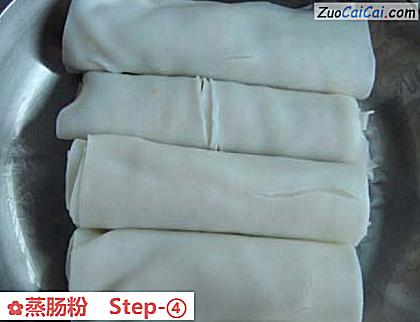 蒸肠粉做法第四步骤