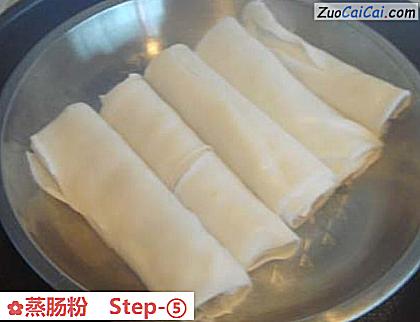 蒸肠粉做法第五步骤
