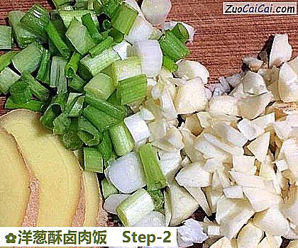 洋葱酥卤肉饭做法第二步骤