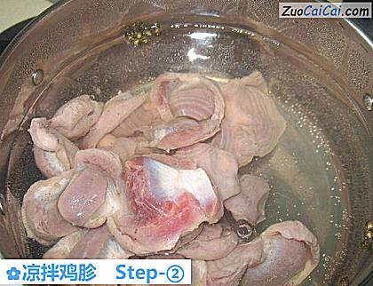 凉拌鸡胗做法第二步骤
