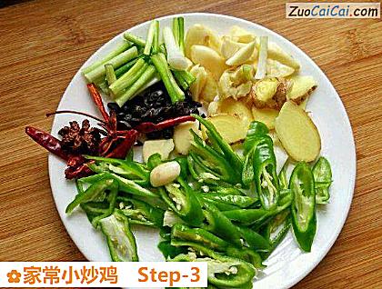 家常小炒鸡做法第三步骤