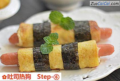 吐司热狗做法第六步骤