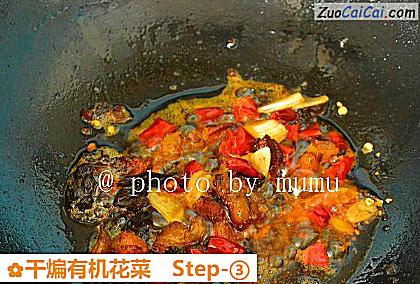 干煸有机花菜做法第三步骤