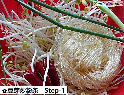 豆芽炒粉条做法第一步骤