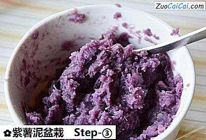 紫薯泥盆栽做法第三步骤