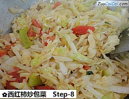 西红柿炒包菜做法第八步骤