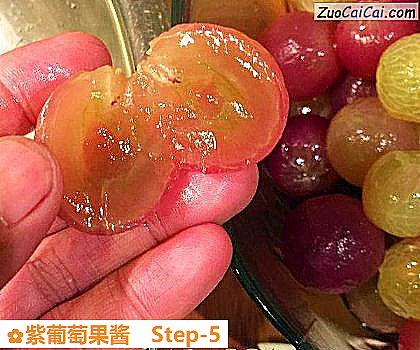 紫葡萄果酱做法第五步骤