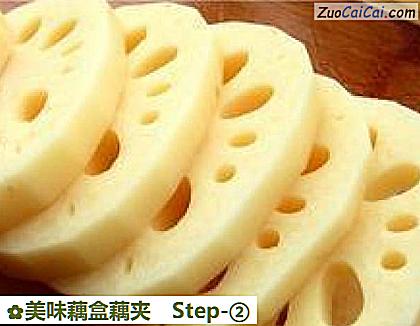 美味藕盒藕夹做法第二步骤